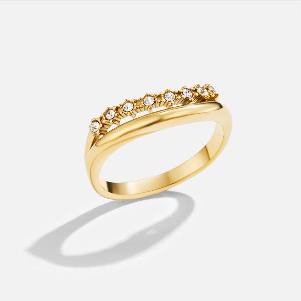 Marissa White Kristall Mehrlagige Ring Alma