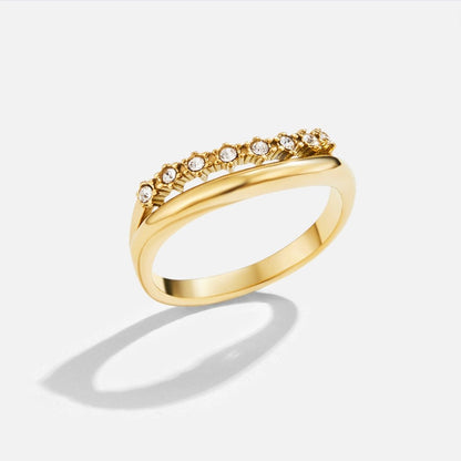 Marissa White Kristall Mehrlagige Ring Alma