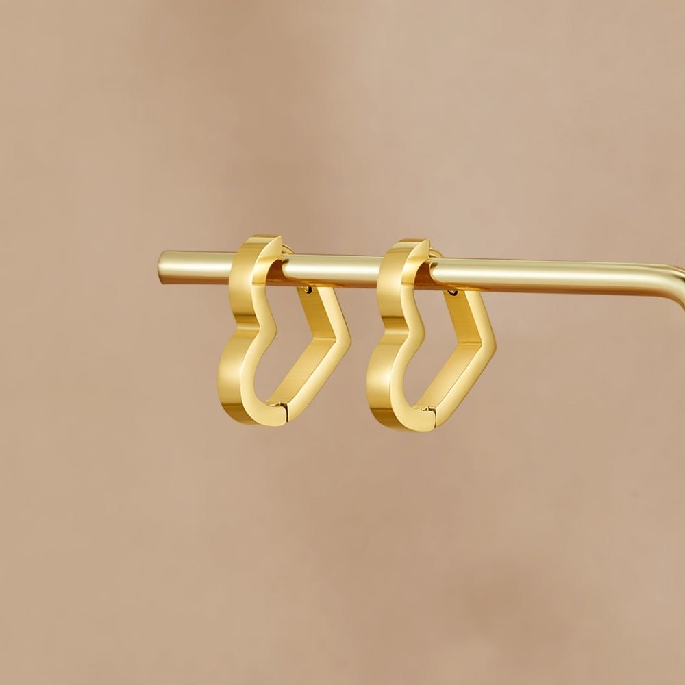 Mary Herz Gold Creolen Ohrringe Alma