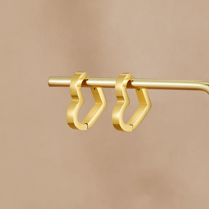 Mary Herz Gold Creolen Ohrringe Alma