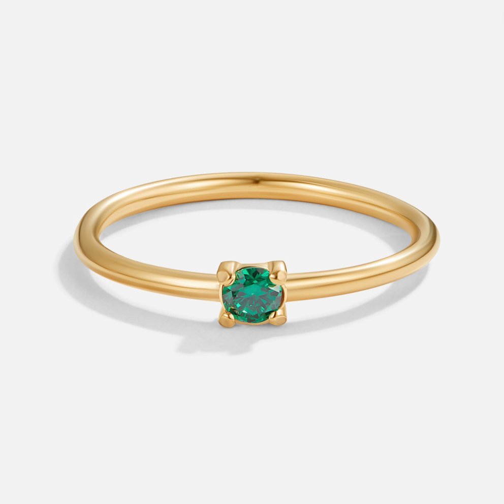 May Geburtsstein 18K Goldring Alma