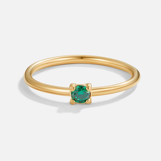 May Geburtsstein 18K Goldring Alma