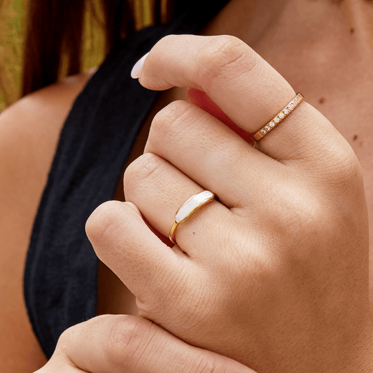 Maya Perlen White Ring Alma