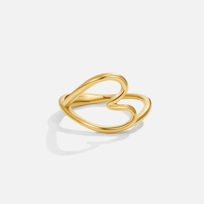 Melted Gold Herz Ring Alma