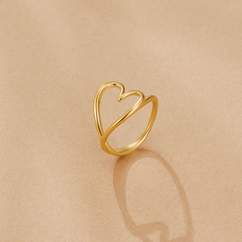 Melted Gold Herz Ring Alma