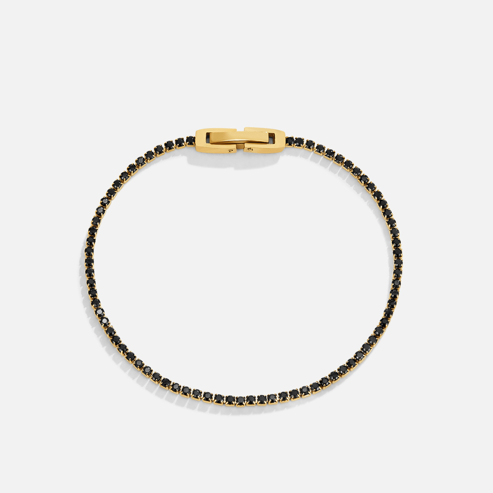 Midnight Black Kristall Armband Alma