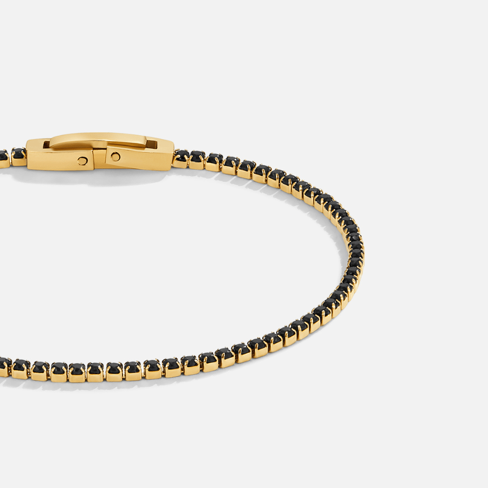 Midnight Black Kristall Armband Alma