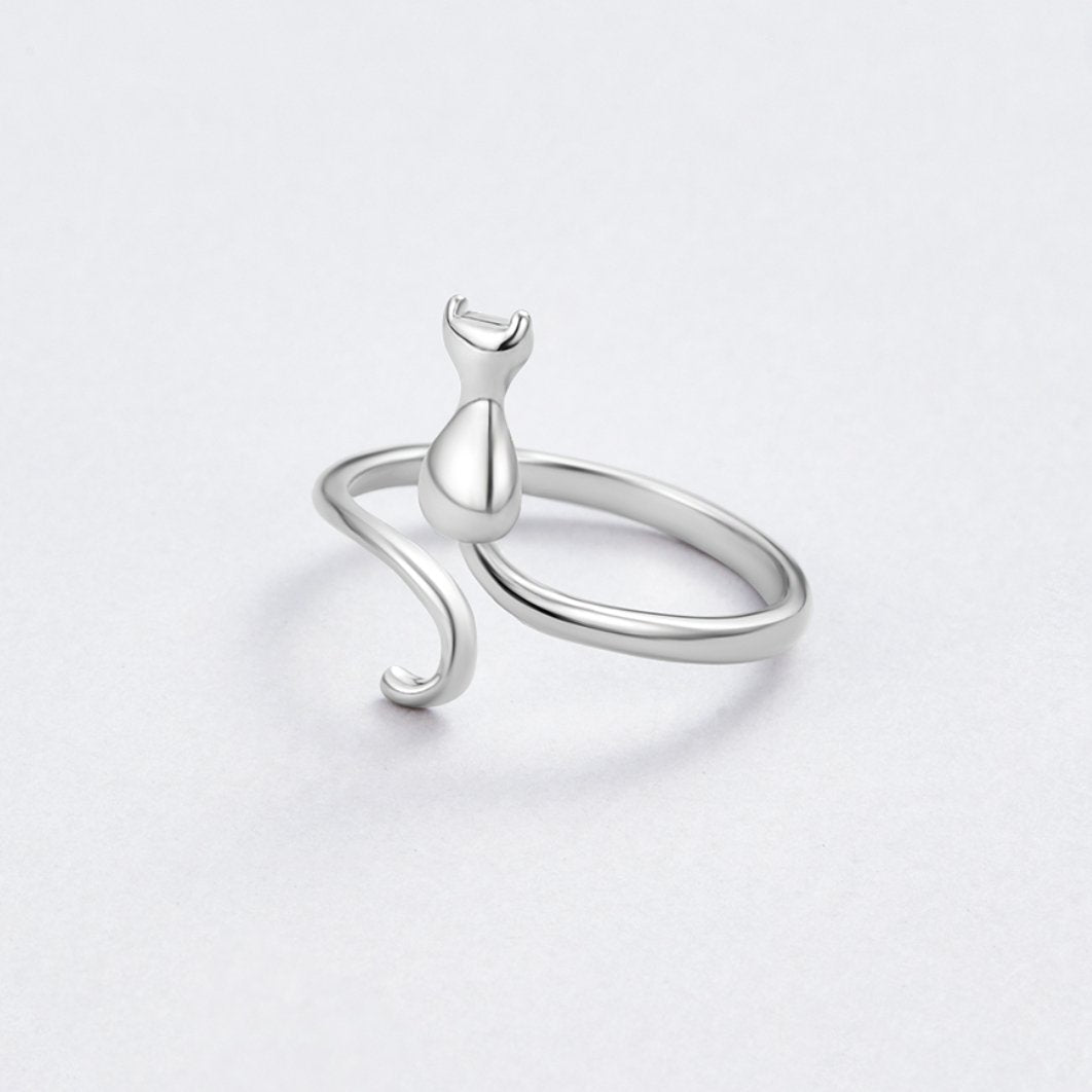 Midnight Cat Silber Ring Alma