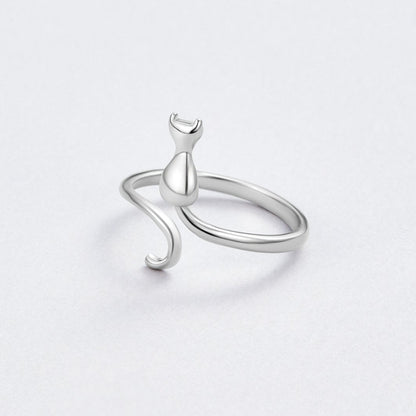 Midnight Cat Silber Ring Alma