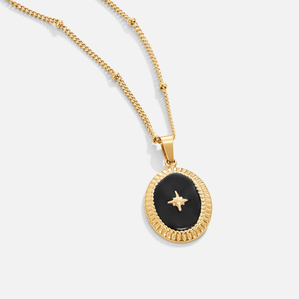 Midnight Stern Onyx Halskette Alma