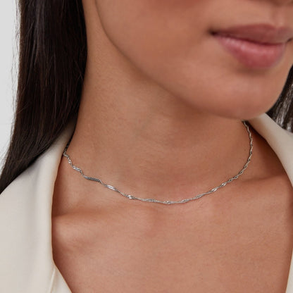 Mila Twist Silber Ketten Halskette Alma