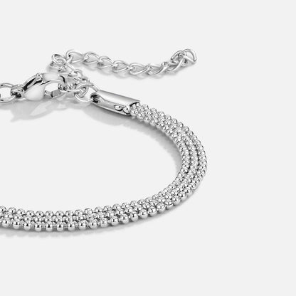 Milan Silber Perlen Ketten Armband Alma