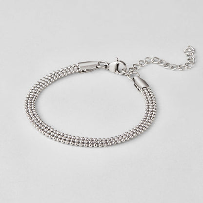 Milan Silber Perlen Ketten Armband Alma