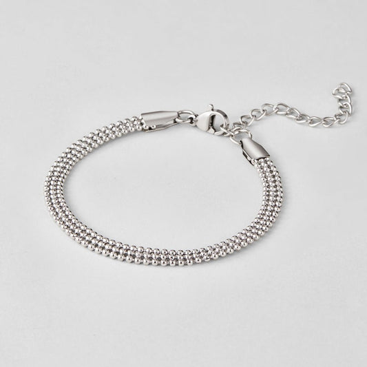 Milan Silber Perlen Ketten Armband Alma