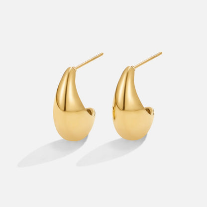 Mini Curved Gold Hoops Ohrringe Alma
