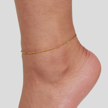 Mira Perlen Gold FußKettchen Alma