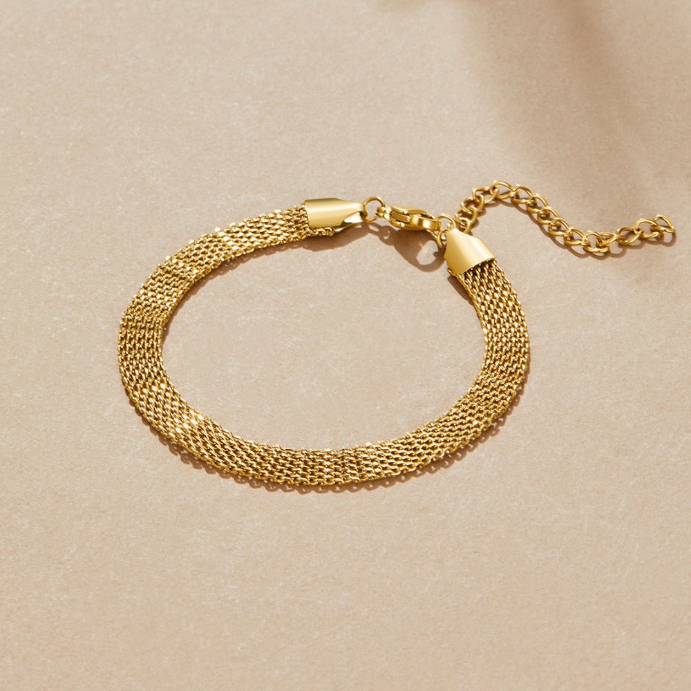 Molly Gold Mesh Ketten Armband Alma