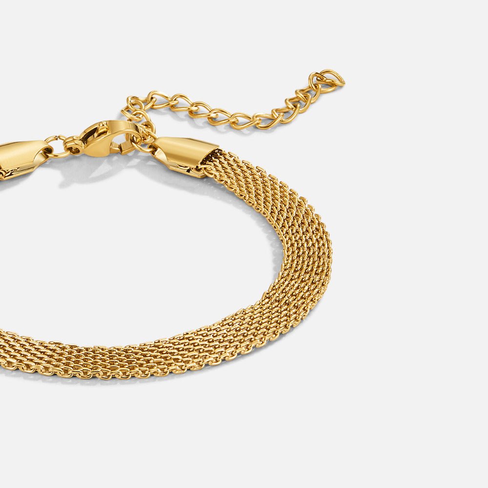 Molly Gold Mesh Ketten Armband Alma