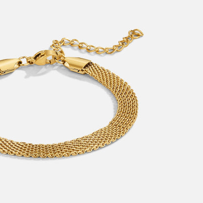 Molly Gold Mesh Ketten Armband Alma