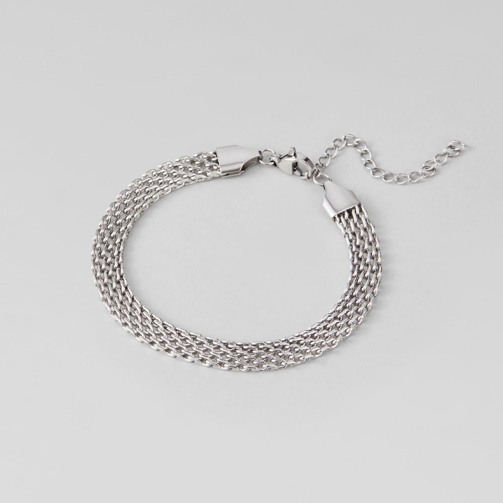 Molly Silber Mesh Ketten Armband Alma