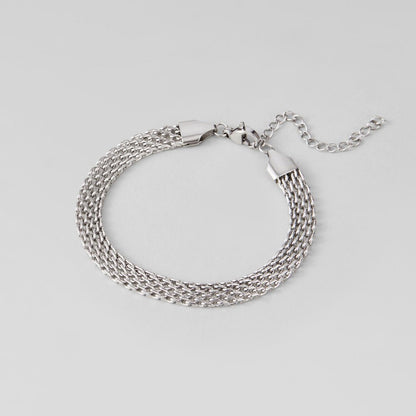 Molly Silber Mesh Ketten Armband Alma