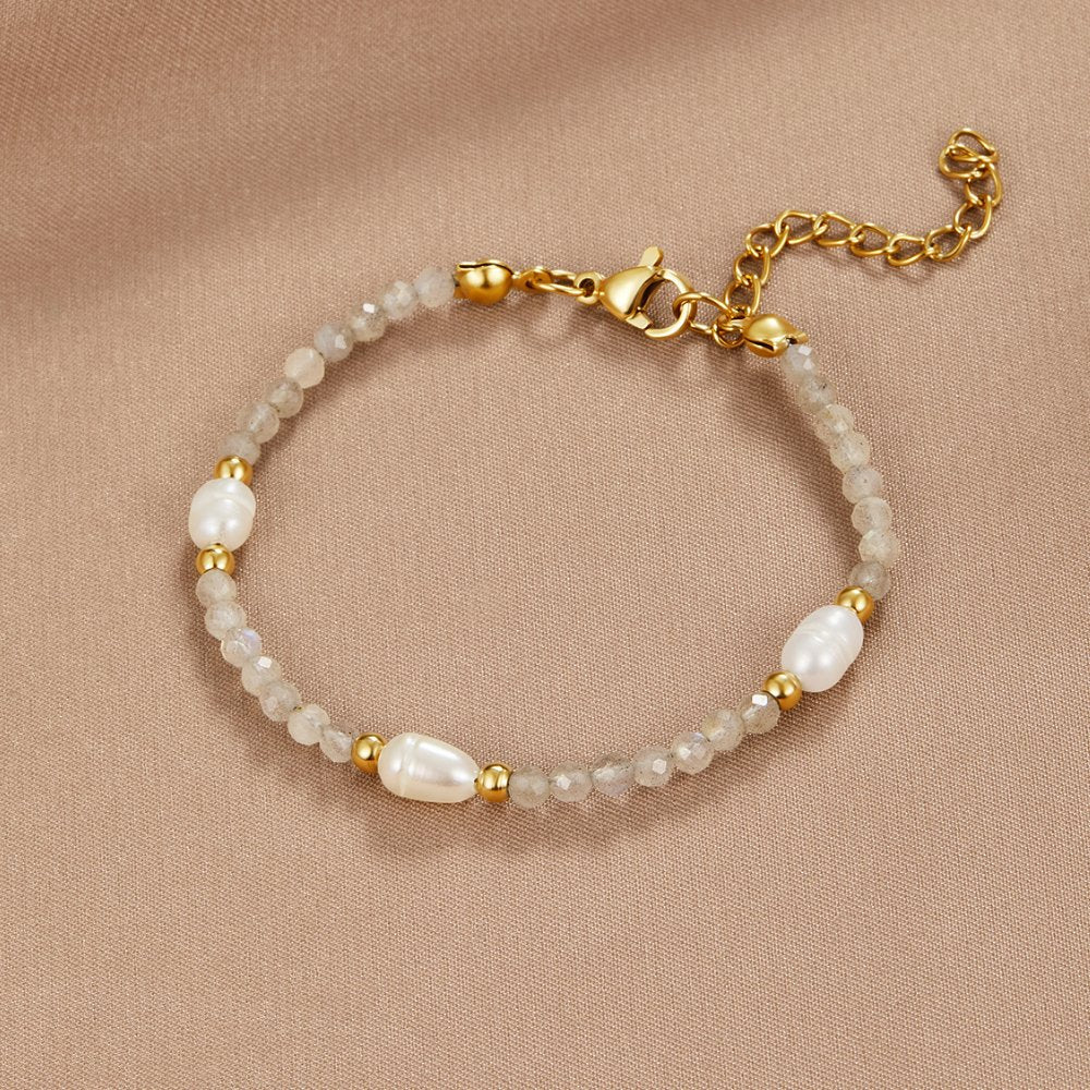 Mondstein & Perlen Perlenarmband Alma
