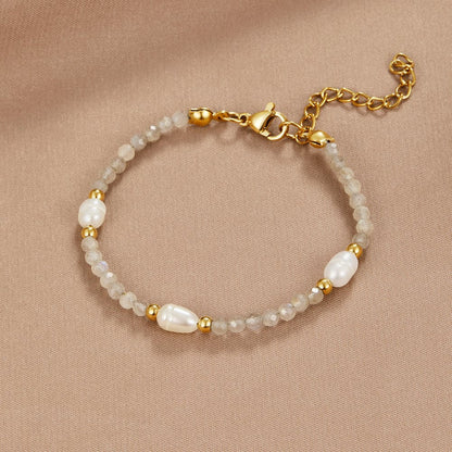 Mondstein & Perlen Perlenarmband Alma