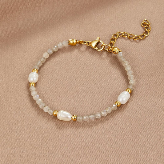 Mondstein & Perlen Perlenarmband Alma