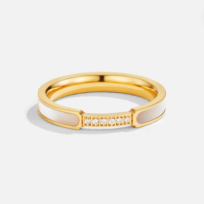 Mother Of Perlen & Kristall Ring Alma