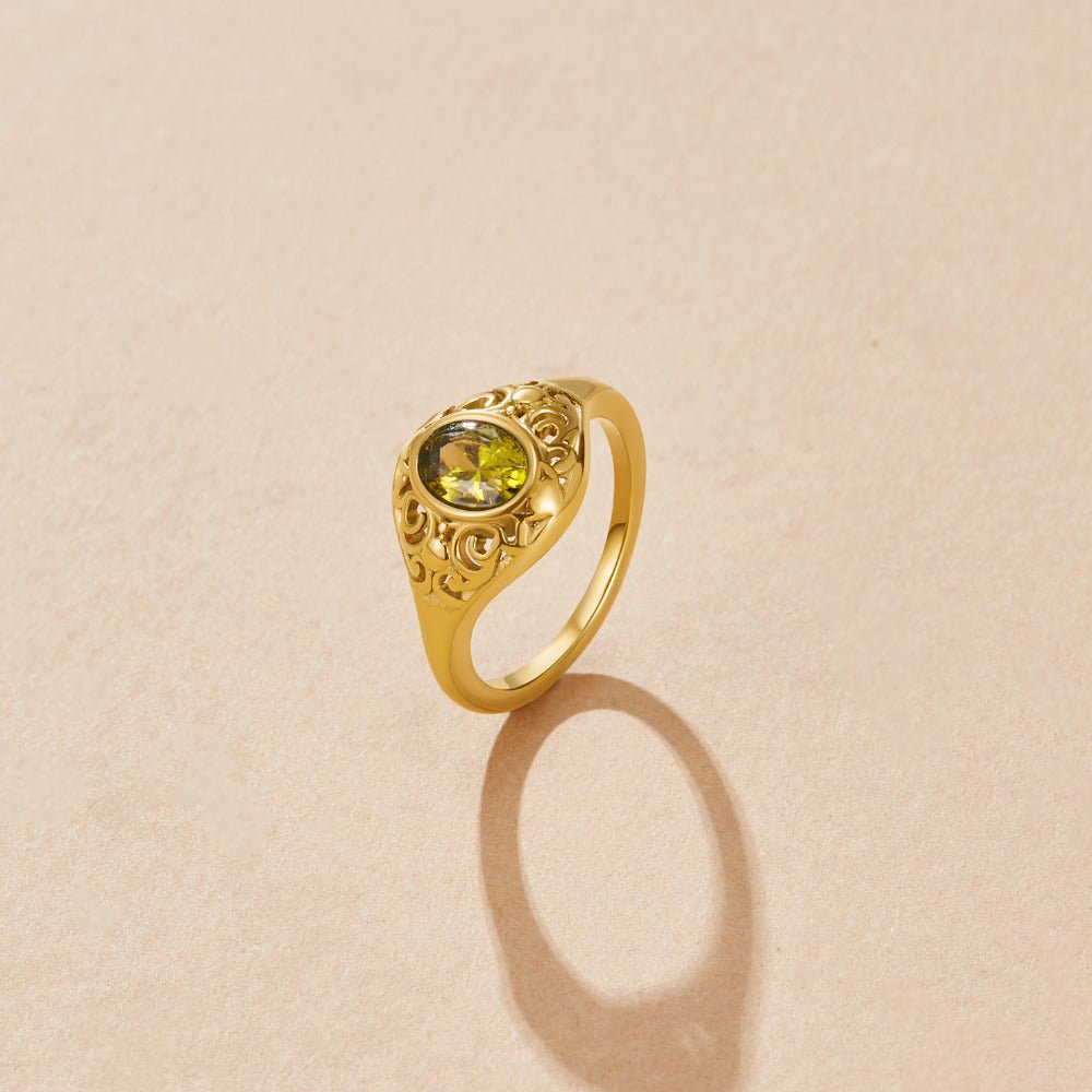 Mystic Smaragd Goldring Alma