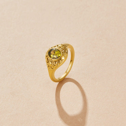 Mystic Smaragd Goldring Alma