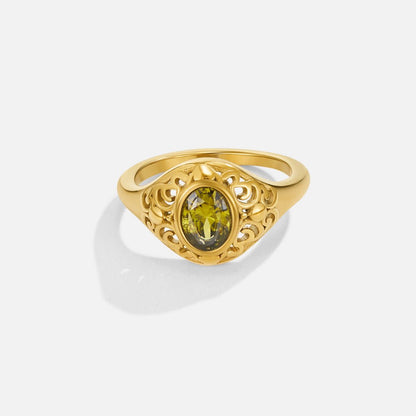 Mystic Smaragd Goldring Alma