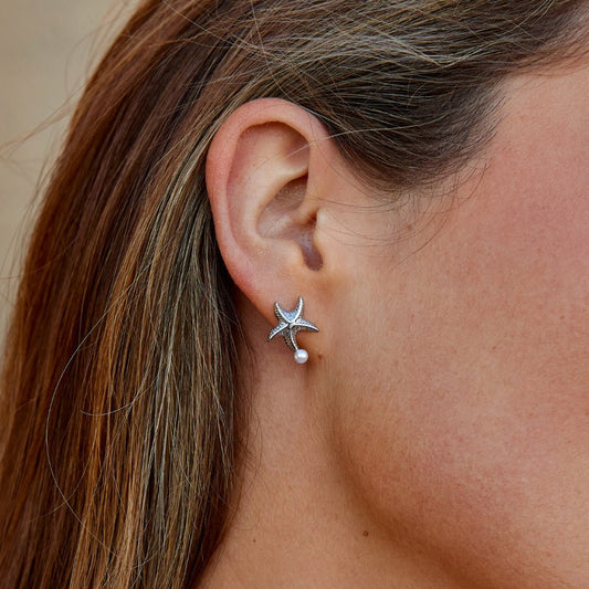 Naia Shell & Starfish Silber Ohrringe Alma