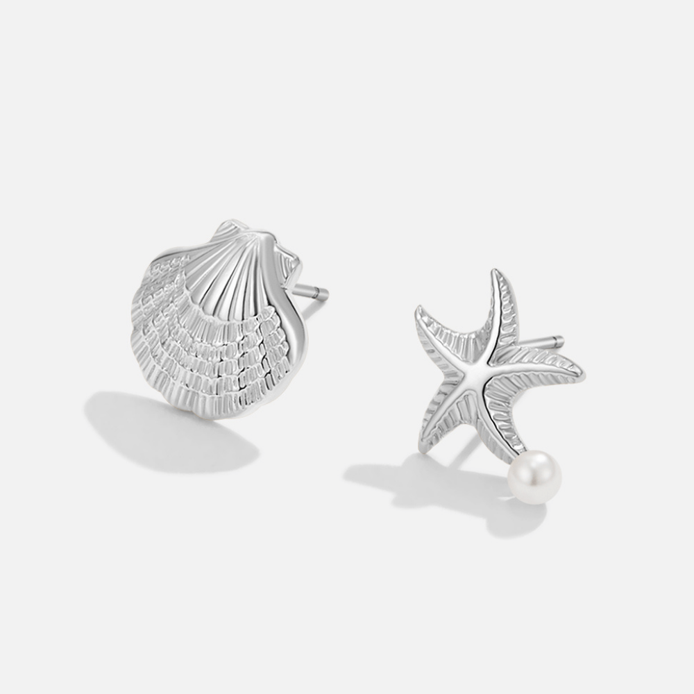 Naia Shell & Starfish Silber Ohrringe Alma