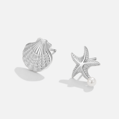 Naia Shell & Starfish Silber Ohrringe Alma