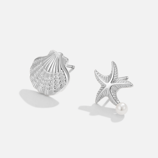 Naia Shell & Starfish Silber Ohrringe Alma