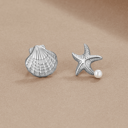 Naia Shell & Starfish Silber Ohrringe Alma
