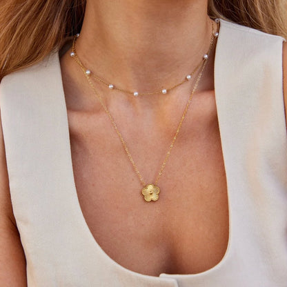 Nura Perlen 18K Goldhalskette Alma