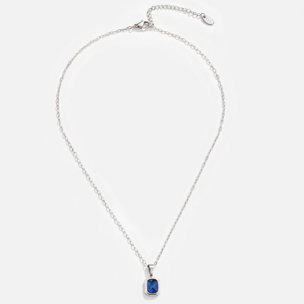Ocean Blue Pendant Silber Halskette Alma