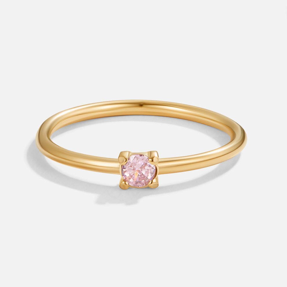 October Geburtsstein 18K Goldring Alma