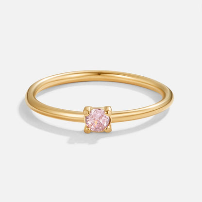 October Geburtsstein 18K Goldring Alma