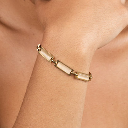 Opal Gold Baguette Armband Alma