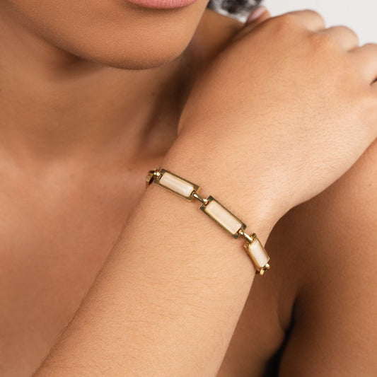 Opal Gold Baguette Armband Alma