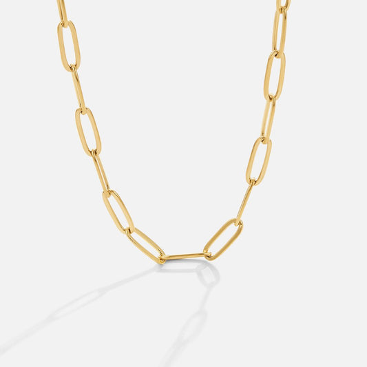 Paperclip Goldhalskette Alma