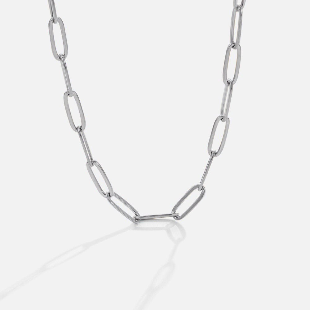 Paperclip Silber Halskette Alma