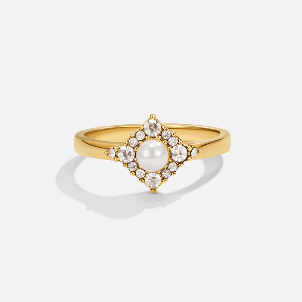 Perlen & Kristall Eternity Ring Alma