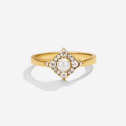 Perlen & Kristall Eternity Ring Alma