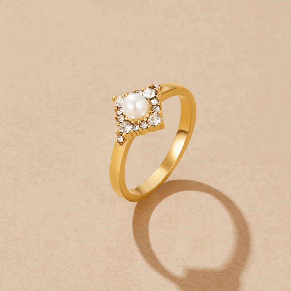 Perlen & Kristall Eternity Ring Alma