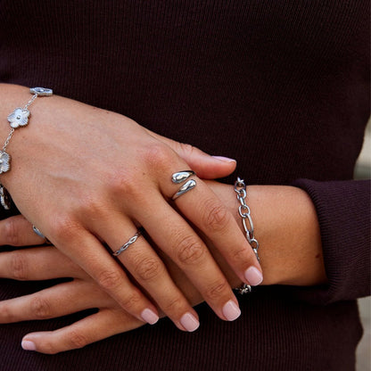 Raven Silber Wrap Ring Alma