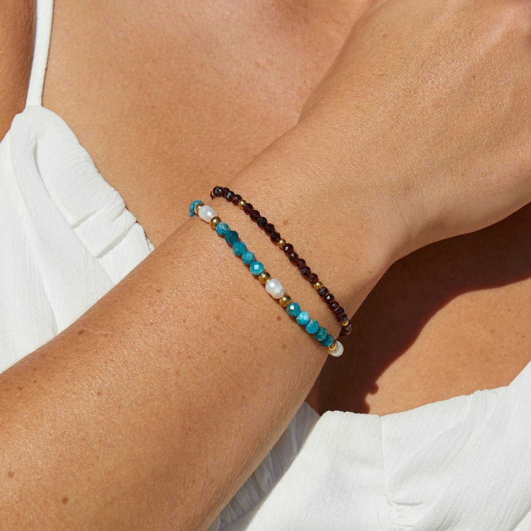 Red Garnet Perlenarmband Alma
